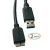 (2 Pack) 4 FT 4 FEET Micro USB 3.0 Cable for Toshiba Canvio Basics or Canvio Connect External Portable Desktop Hard Disk Drive