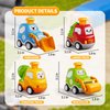 JUKUDAHU Press Engineering Car Toy for Tollders Age 1 2 3 4 5 6 Years Old - Toy Figure Car, Construction Cars Toys Small, Push Go Friction Car for 6 9 12 18 Months, Toddler Gift for Infant Toddlers