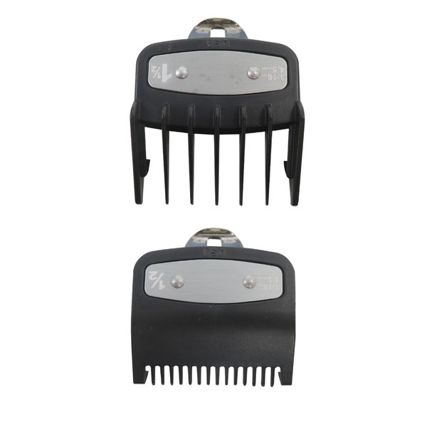 Zafina-UP Clipper Cutting Guides Guards with Quality Metal Clipper Guard Replacement for Wahl Clipper- Snap-On Trim Guards for Precise Hair Cuts Essential Hairdressing Accessories