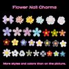 300 Pcs Flower 3D Nail Charms Color Variety Flower Cute Nail Charms Mixed Resin Rhinestones Pearl Gold Silver Balls for Manicure DIY Crafts Accessories