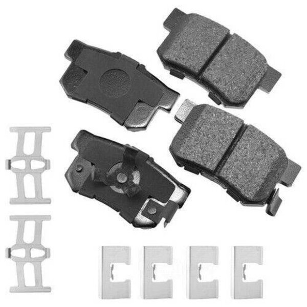 Akebono ACT1086A Ultra-Premium Ceramic Rear Disc Brake Pads , GREY