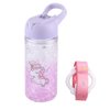 XinHuiGY Unicorn Water Bottles for Girls,Creative Double Wall Freezer Ice Cup Water Bottle with Straw and Safety Lock, Purple Outdoor Indoor Water Bottle,400ML for girl boys unicorn lover