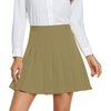 Urban CoCo Women's Pleated Skirt High Waisted Skater Tennis School Uniform Skirt (Camel, S)