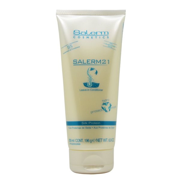 Salerm Cosmetics 21 LEAVE-IN Conditioner, B5 Provitamin Lipsomes & Silk Protein (6.9 oz - tube size)
