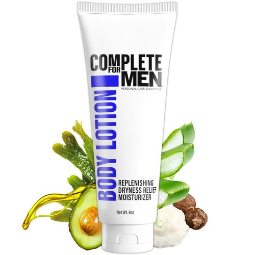 COMPLETE FOR MEN - Body Lotion for Men, for Dry Skin: Non-Greasy Hand & Body Moisturizer with Shea Butter, Aloe Vera, 24 Hour Hydration, Mens Lotion for Dry Skin