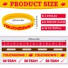 Deekin 32 Pcs Football Silicone Bracelets Football Party Favor Bracelet Football Motivational Rubber Bracelets for Men Women Fan Party Favors Sport Theme Birthday Party Supplies Gifts(Bright)