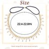 Fstrend Rhinestone Head Chain Tassel Elastic Crystal Hair Band Forehead Bridal Headband Prom Headpieces for Women (AB Gold)