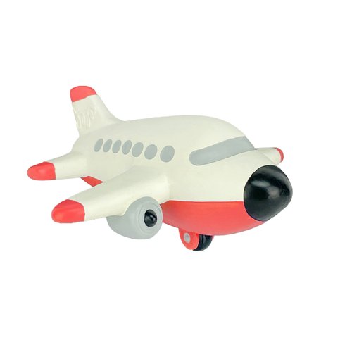 Multipet Latex Airplane Squeaking Dog Toy 6.5" Inches (Assorted Color)