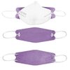 5 Layer Protection Disposable Adult Face mask with 3-Panel Flat Fold Design Structure for Indoor & Outdoor Usage│Made in USA - (5 pcs) (Lavender Purple)