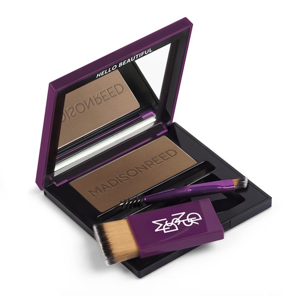 Madison Reed Root Touch Up + Brow Filler, Sabbia Light Brown, Instant Gray Coverage, Fills in Brows & Thinning Hairlines, Temporary Concealing Powder, 0.13 oz (60 uses)