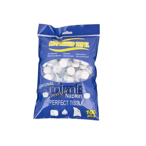 Ai-Fun 100PCS Compressed Magic Towel, Napkin Tissue, Camping Wipes, Coin Tissue, Disposable Just add Water