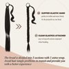 BARSDAR 26 Inch Long Braided Ponytail Extension with Hair Tie Straight Wrap Around Hair Extensions Pony Tail DIY Natural Soft Synthetic Hair Piece for Women -Dark Brown
