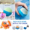 Bath Bomb Gift Set with Surprise Inside, 20 Pack Organic Bath Bombs for Kids, Kids Safe Handmade Fizzy Balls for Kid, Ideal Birthday Gift for Kids, Boys, Girls