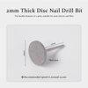 2Pcs Sanding Disc Nail Drill Bits Cuticle Drill Bit Suitable for Most Electric Nail Drill Machines Trim Nails and Remove Dead Skin Cuticles Multifunctional Nail Art Tool Nail Salon Care Tool