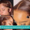 Brown Body Wave Lace Front Wigs Human Hair Wigs HD Lace Front Wig Human Hair Pre Plucked with Baby Hair 150 Density Brazilian Virgin Transparent Lace Front Glueless Wigs Human Hair Colored (22 Inch)