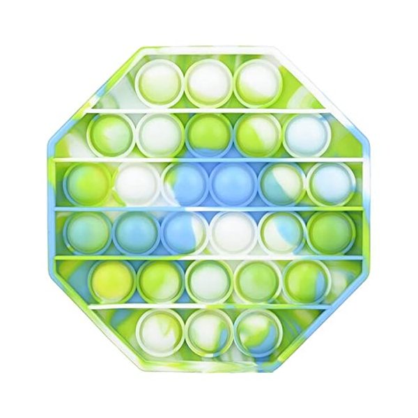 Tye Dye Bubble Popper Push Pop - Stress and Anxiety Relief - Octagon Shape