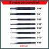 HORUSDY 8 Pieces Pin Punch Set, Kit Removing Repair Tool with Holder for Automotive, Watch Repair,Jewelry and Craft