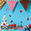 RoundFunny 86 Pcs Dragon Theme Birthday Party Favors Include 12 Felt Dragon Masks 12 Mini Dragon Figures 12 Flying Dragon Keychain and 50 Dragons Stickers for Birthday Gift