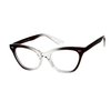 Incredible Bargains The Laura Vintage Cat Eye Reading Glasses for Women +3.00 Black Clear Fade