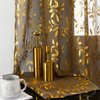 Sutuo Home Taupe Sheer Curtains 96 Inches Long 2 Panels Set,Gold Foil Print Metallic Bronzing Leaves, Privacy Window Treatment Decor Drape Pair for Christmas Bedroom Kitchen Living Room 52" W x 96" L