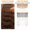 18 Pieces French Side Combs, FHDUSRYO Plastic Side Hair Twist Decorative Comb with Teeth, Hair Combs Slides Hair Clips Accessories for Women Bridal Wedding Veil Girls Thick and Fine Hair