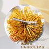 Fdesigner Boho Sunflower Hair Clips Glitter Dahlia Hairpins Tinsel Summer Hair Barrettes Hawaiian Daisy Headpiece Women Artificial Hair Accessories for Holiday Party 2PCS (Gold-Daisy)