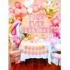 Four Ever a Princess Birthday Decorations Pink Gold Princess Castles Balloon Garland Crown Number 4 Foil Balloons Banner for 4 Years Old Birthday Party Decor Supplies