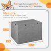 Seiyierr Dog Crate Cover - Kennel Cover Fit for 24 Inch Dog Crate, Double Door Polyester Crate Cover for Wire Dog Crate Indoor Outdoor Protection, Grey