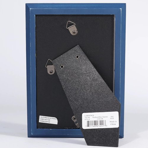Lawrence Frames 4W x 6-Inch H Charlotte Weathered Navy Blue Wood Picture Frame (745746)