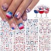 8 Sheets 4th of July Nail Art Stickers Decal,Independence Day Nail Decals 3D Self Adhesive American Flag Firework Eagle Nail Design Patriotic Nail Accessories Memorial Day Nail Decorations for Women