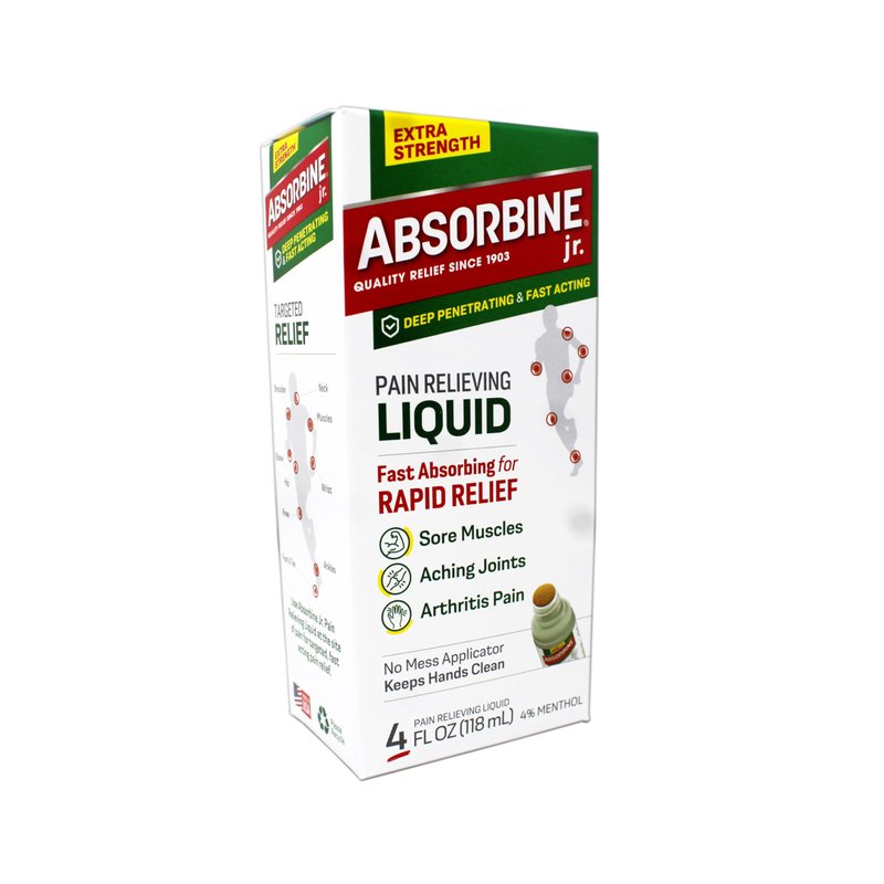 ABSORBINE JR. Extra Strength Pain Relieving Liquid, for Muscle, Joints ...