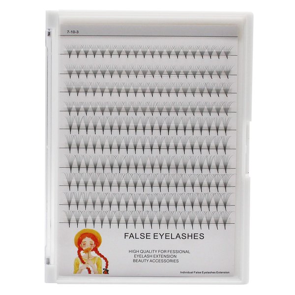 Vayator 6D 10-12-14-16mm Mixed Premade Volume Fans D Curl Lash Russian Volume Eyelash Extensions Pre made Lash Extension Faux Mink Lash (10-12-14-16mm Mixed)