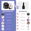 Gellen Solid Nail Glue Gel for Press On Nails Soft Gel Nail Tips 15g Gel Nail Glue for Acrylic Nails Fake Nails UV Light Nail Gel Glue for Nail Art Rhinestone Home DIY Glue Gel