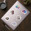 500 Pieces（10 Patterns）Brain Mental Health Stickers Colorful Fashion Graffiti Adhesive Seals for Kids Girls Boys Teens Adults Water Bottles Laptop Suitcase Birthday Party Supplies Halloween