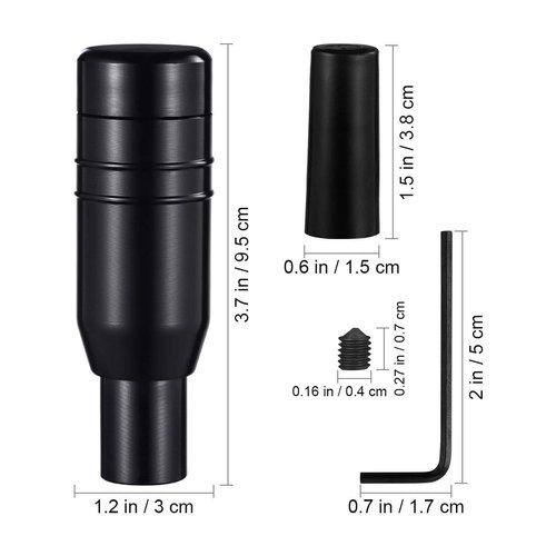 WINOMO Automatic Car Stick Shift Knob Cover Lever Universal Fit (Black, Random Color of Screws)