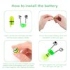 OHOH LED Night Fishing Rod Bite Bait Alarm Light with Twin Bells Ring Fishing Bite Alarm Indicator On Fishing Rod (20 Red Lights and 20 Green Lights)