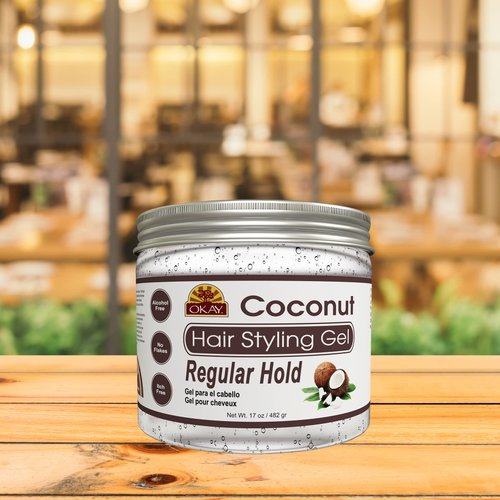 OKAY COCONUT HAIR STYLING GEL, REGULAR HOLD 17OZ