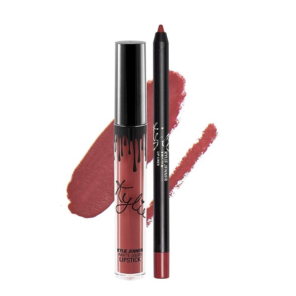 New Female Kylie Jenner Cosmetics Long Lasting Lipstick Lip Gloss Liquid Matte Lip Liner Makeup (Kristen)