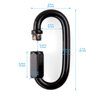 6 Pcs M4 Black Carabiner Chain Quick Links Connector 4mm Thickness Oval Stainless Steel Locking Carabiner Screw Lock Clip By STARVAST for Swing Play Set and Outdoor Equipment