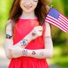 4th of July Decorations Temporary Tattoos, 152 Pieces Different USA Fourth of July Temporary Tattoos, American Flag, Patriotic Tattoos for Independence Day