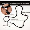 Black Elastic No Damage Hair Ties for Women Long Thick Hair, Ponytail Holders Hair Tie Braided Pony Tails Hair Ties for Wind Water Sport Hair Hands for Women's Hair Ponytail Wrap Hair Tie (1pc-35")