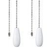 Ceiling Fan Chain Pulls White Wooden Pull Chain Extension for Ceiling Light Fan Chain 2 Pack