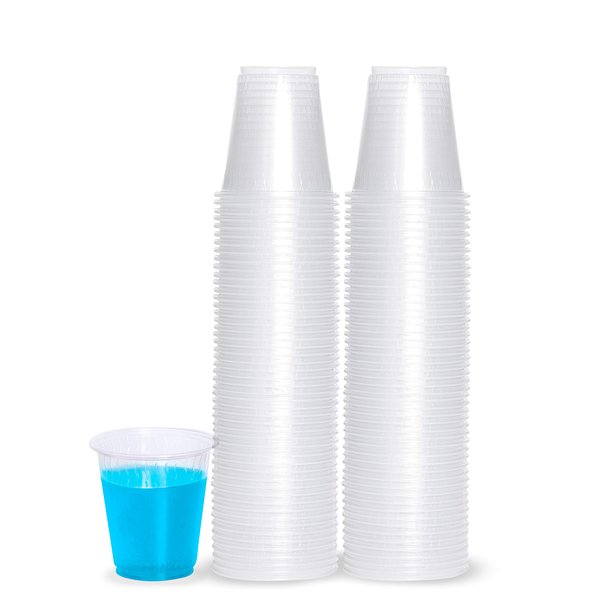 PLASTICPRO 5 oz Disposable Plastic Medium Weight Clear Drinking Cups [200 Count]