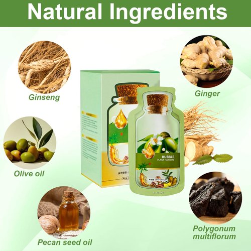 Generic Natural Plant Hair Dye, Bubble Hair Dye Shampoo, Chestnut Brown, 20ml x 10Packs/Box