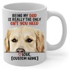 Lovesout Being Cream Golden Retriever Dad Is Really The Only Gift You Need Funny Sayings Personalized Coffee Mug White 11oz - Puppy Owners Gifts
