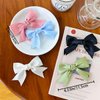 10 PCS Colorful Satin Bow Hair Clips for Girls Satin Hair Bow Satin Ribbon Bowknot Hair Barrettes for Women Double Ponytail Hairclips Cute Bow Hair Clip Kawaii Hair Bows Hair Accessories