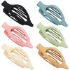 CHANDAT Flat Hair Clips 6 pcs Lay Down Claw Clips French Concord Hair Clips for Thick Hair Alligator Hair Clips for Thin Hair Duck Bill Hair Barrettes Hair Accessories for Women - Light