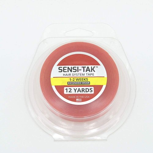 Sensi Tak | Walker Double Sided Red Roll Hair Tape Sticker Strip Adhesive Holder Waterproof Human Hair Men & Women Toupee Tape Wig Poly Silione Hair System Replacement Extension(12 Yards & 3/4 Inch)