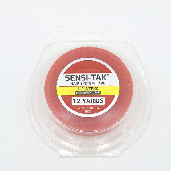 Sensi Tak | Walker Double Sided Red Roll Hair Tape Sticker Strip Adhesive Holder Waterproof Human Hair Men & Women Toupee Tape Wig Poly Silione Hair System Replacement Extension(12 Yards & 3/4 Inch)