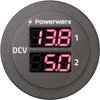 Powerwerx Panel Mount Dual Digital Red Volt Meter for 12/24V Systems